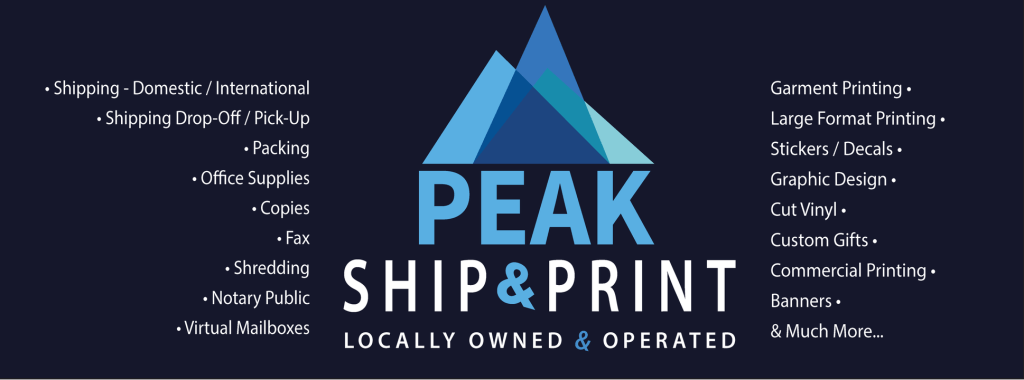 Need something shipped or printed locally? Peak Ship & Print has officially opened in Woodland Park, offering everything from custom shirts to banners, mail services, and more.